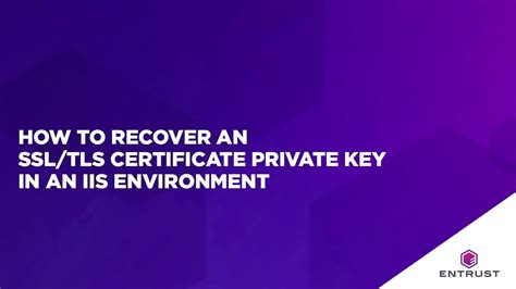 retrieve private key from certificate